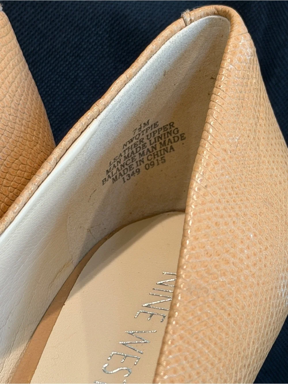 Nine West Tan Peep-Toe Platform Pumps
